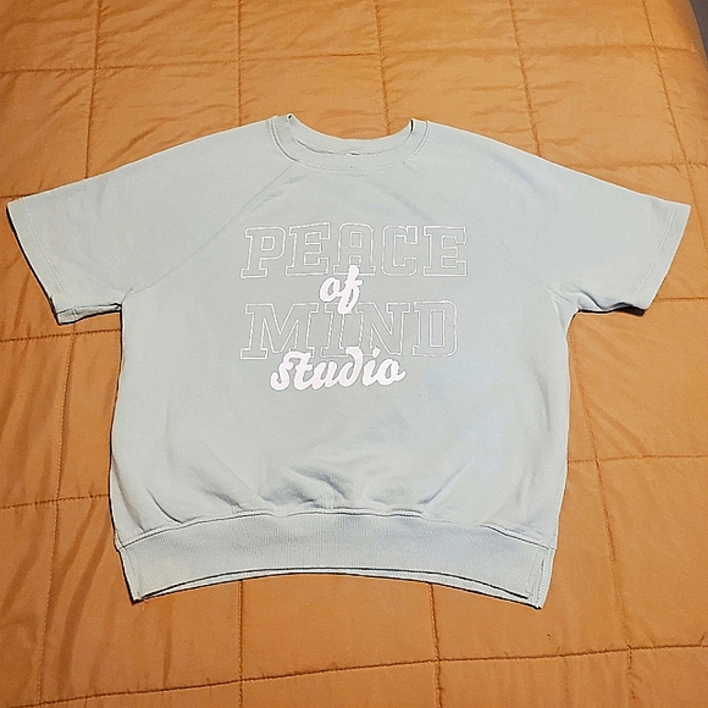 H&M Mint "Peace of Mind Studio" Relaxed Fit Tee